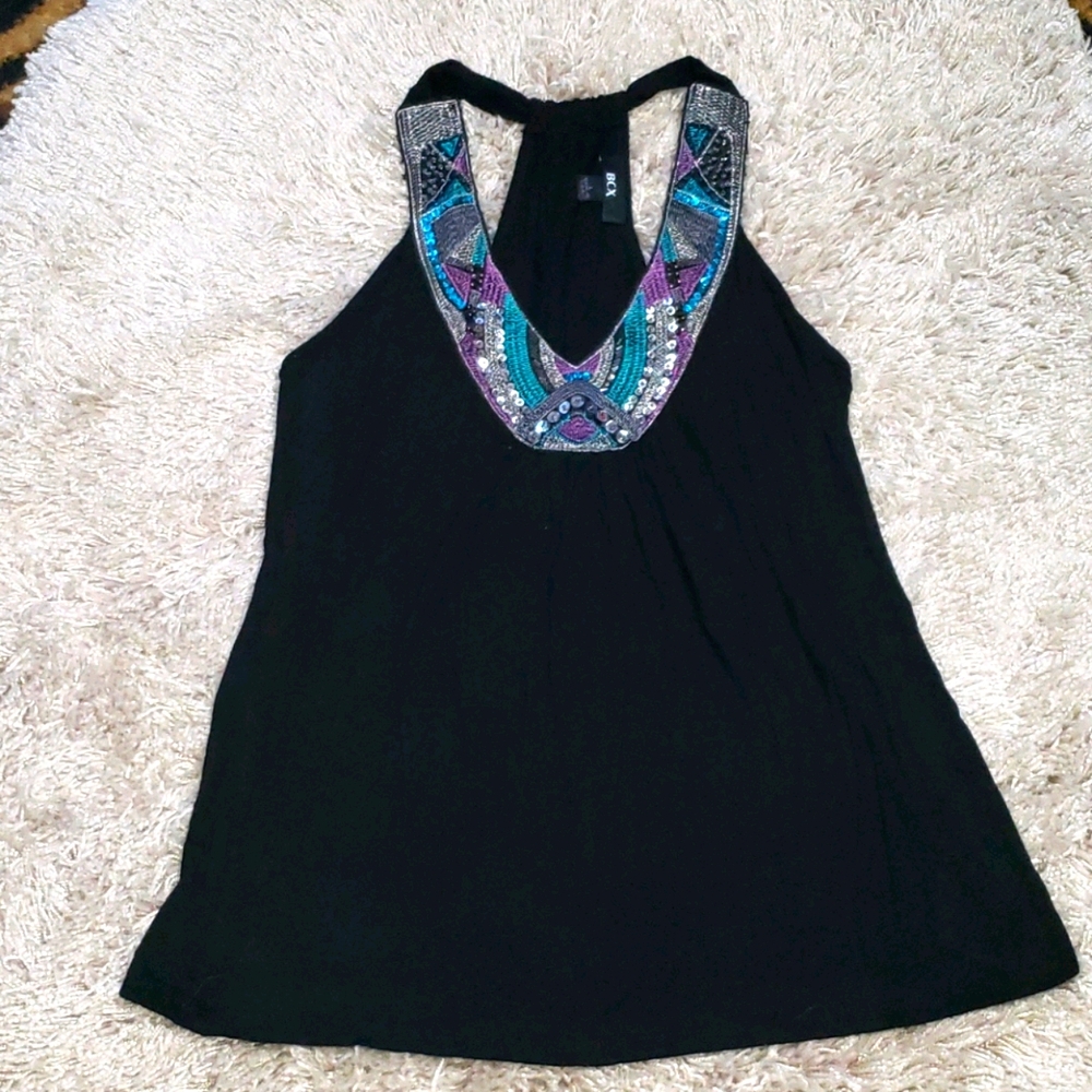 4 FOR $30 BCX sleeveless sequined shirt